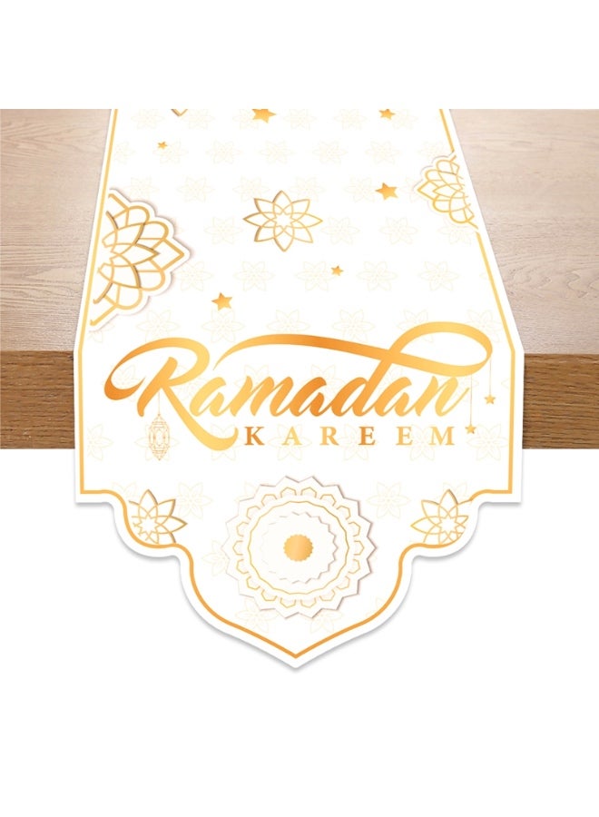 مفرش طاولة رمضان مبارك - زينة طاولة رمضان فوانيس المسجد الإسلامية - مستلزمات زينة حفلة رمضان مبارك 2026 - Image 5